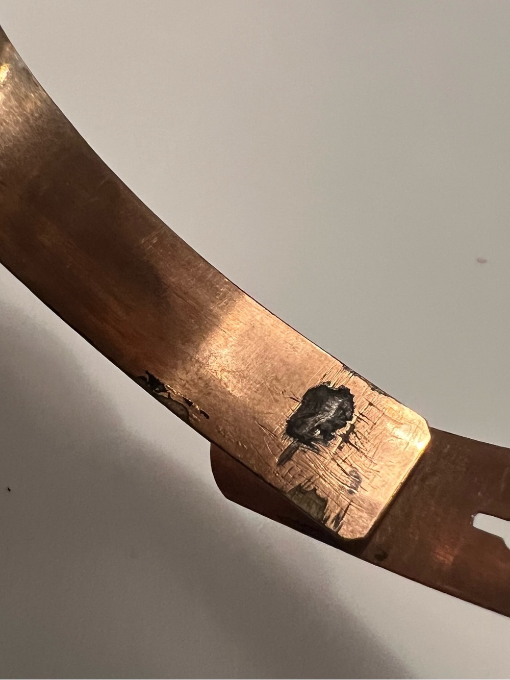 Rose Gold color Authentic vintage Etched “Victorian belt” Bracelet as-is Bangle - Picture 7 of 14